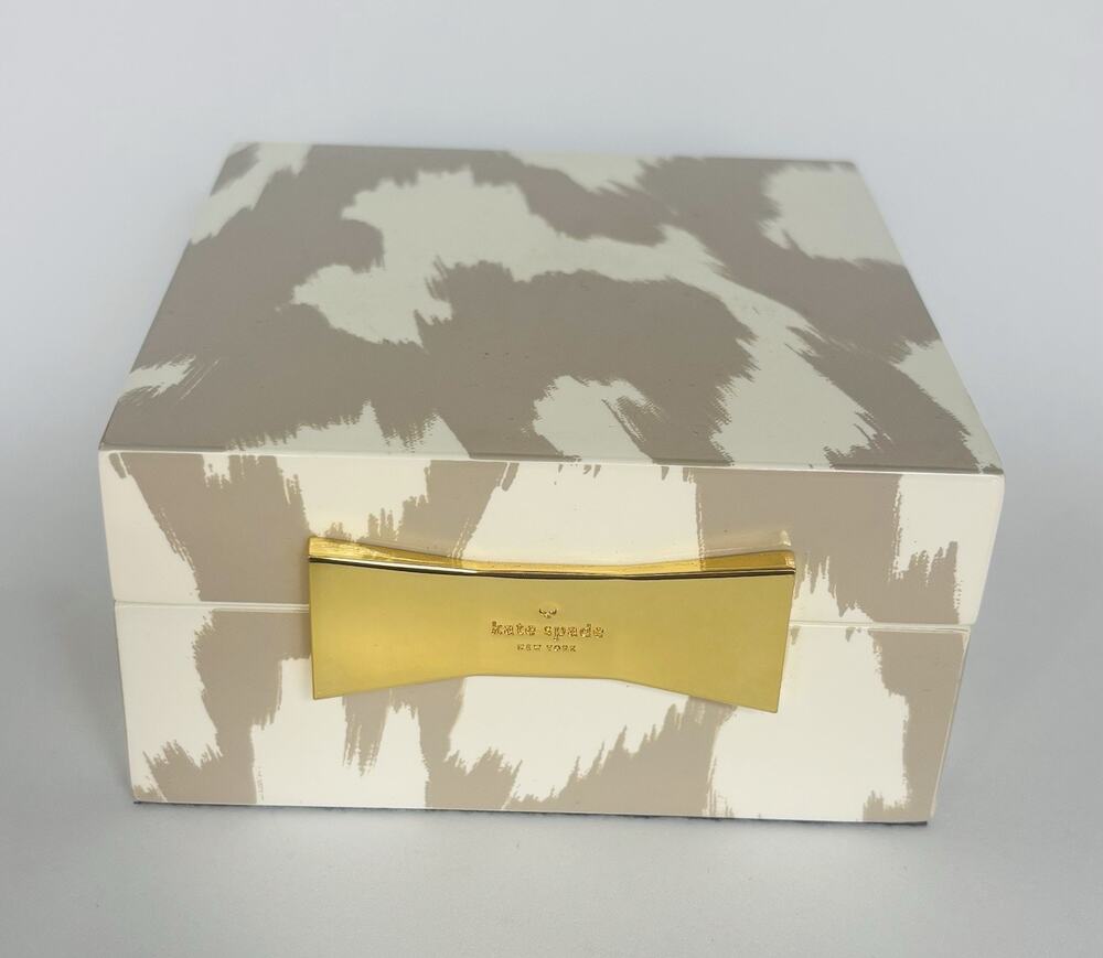 KATE SPADE Garden Drive Animal LACQUER Jewelry Trinket Gift Box Square 4" x4" A1